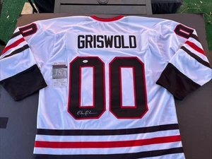 Chevy Chase Signed XL Custom Blackhawks Hockey Jersey-Xmas Vacation-JSA Witness - Picture 1 of 10