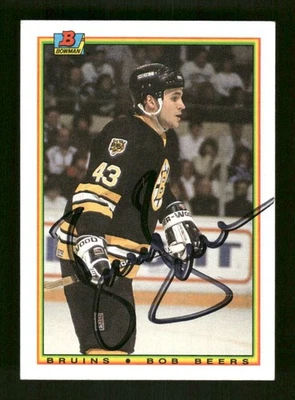 1990-91 Bowman 34 Bob Beers signed auto autograph  MZ BXCP56 - Image 1 of 2