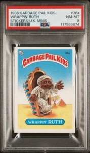 1986 Topps GARBAGE PAIL KIDS Stickers UK Minis WRAPPIN' RUTH #36a GPK PSA 8 - Picture 1 of 2