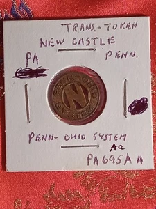 Penn-Ohio System New Castle Pennsylvania Transport Token PA 695-A one fare - Bild 1 von 2