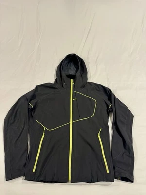 Chaqueta de lluvia Stoic negra manga larga con cremallera con capucha para hombre talla XL Foto 1 de 4