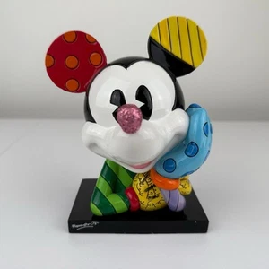Disney Romero Britto Mickey Mouse Pop Art Bust Figure By Enesco 4033887 (no Box) - Picture 1 of 10
