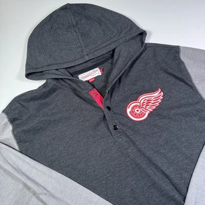 Sudadera con Capucha Mitchell And Ness Vintage Hockey Detroit Red Wings Talla 2XL Gris Pullover Foto 1 de 4