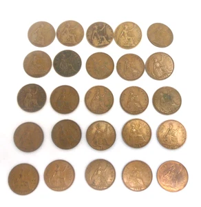 25 old English all pennies different dates - Picture 1 of 13