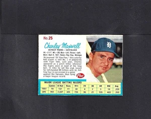 1962 POST #25 CHARLEY MAXWELL-1--TIGER--OHNE KNICKE--EX/MT/NR/MT++ - Bild 1 von 2