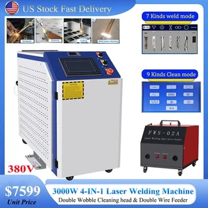 3000W Raycus 4 IN 1 Fiber Laser WeldingCleaning Machine Dual Pendulum DualFeeder - Picture 1 of 15