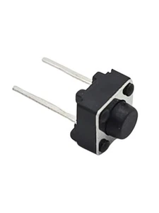 10pc 2 Pin Momentary Tactile Tact Push Button Switch Black 6x6x5mm USA Seller - Picture 1 of 4