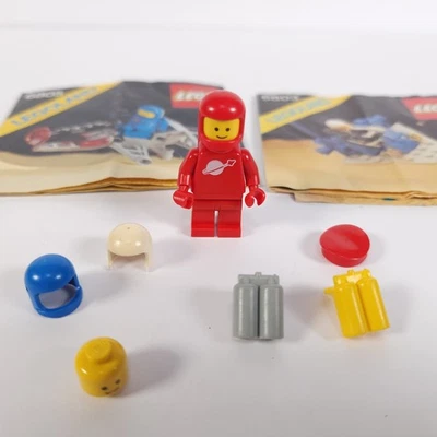 LEGO Classic Vintage Red Space Man Minifigure '83-'85 Astronaut Plus Manuals Lot - Image 1 of 4