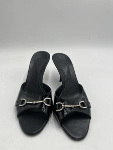 Auténtico Tacón de Aguja Gucci Guccissima Negro Charol Talla 38C (LEER) - Imagen 1 de 9