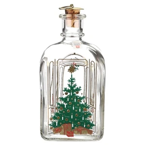 Caraffa bottiglia natalizia 1985 H 19 cm Holmegaard Golden Christmas senza scatola originale - Foto 1 di 1