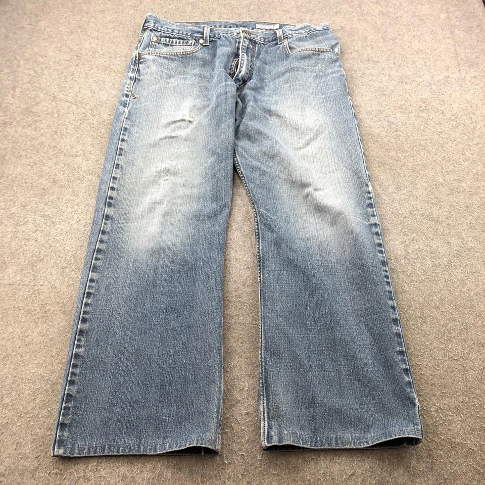 Pantalones de mezclilla holgados Levis SilverTab para hombre 36x32 azul lavado claro corte bootcut relajados Foto 1 de 4