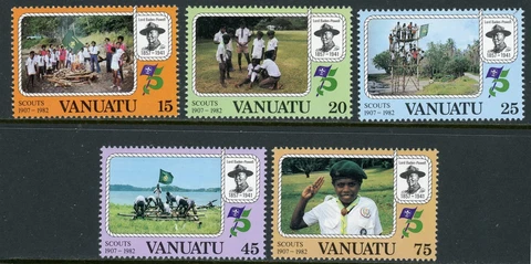 Vanuatu Scott #337-341 MNH Scouting Year CV$3+ 384766 Cover