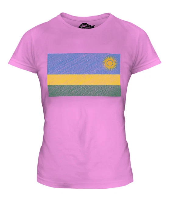 CAMISETA DE MUJER BANDERA GARABATEADA RUANDA TOP REGALO FUTBOL RUANDESA Foto 1 de 1