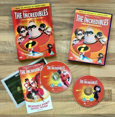 THE INCREDIBLES - DISNEY / PIXAR 2 DISC DVD COLLECTORS EDITION INC OUTER SLEEVE - Image 1 of 4