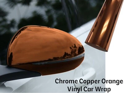 Rollo de película calcomanía adhesiva liberación aire envoltura vinilo cobre cromo naranja cobre para automóvil Foto 1 de 2