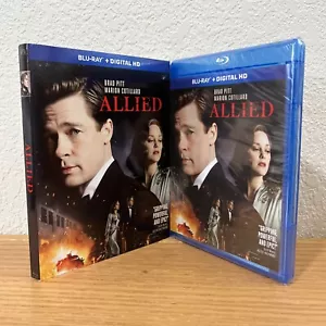 Allied (Blu-Ray/Digital, 2016) with Slipcover Brad Pitt Marion Cotillard SEALED! - Foto 1 di 9