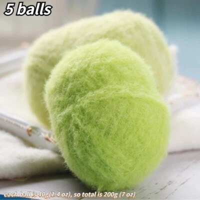 200G Faux Wool Felt Yarn Fluffy Knitting DIY Doll Craft Accessory Material - Image 1 of 4