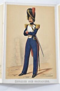 18 images uniformes militaires de la garde impériale (Napoléon I) plaques gravures