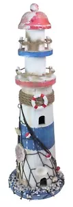 Rustic Lighthouse Nautical Bathroom Accessory by Quay Traders Seaside Ornament - Picture 1 of 1