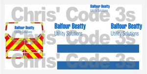 Code 3 Adhesive Vinyl Decals Suit 1/43 1/50 Transit Custom - Balfour Beatty - Picture 1 of 1