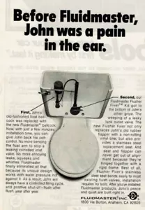 1975 Vintage Print Ad Before Fluidmaster, John was a pain in the ear Flusher Fix - Picture 1 of 2