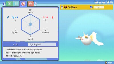 Pokemon Brilliant Diamond Shining Pearl BDSP - Shiny 6IV Goldeen