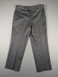 Perry Ellis Pants Mens W36 L30 Grey Portfolio Flat Front Comfort Stretch Slacks - Picture 1 of 11