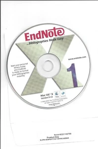 EndNote X1, Bibliographies Made Easy, Mac OS X version CD with SN - Photo 1/1