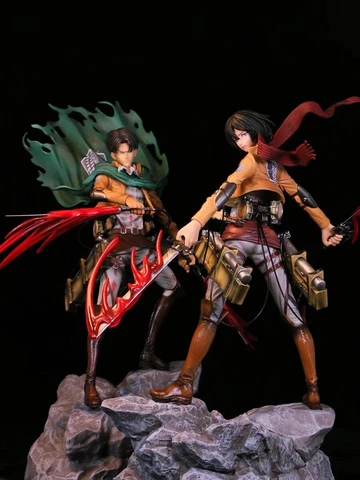 Attack on Titan action figure PVC Figma Levi Eren Mikasa Ackerman Assemble Cover