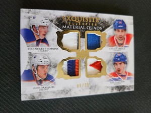 2015-16 UD EXQUISITE NUGENT-HOPKINS DRAISAITL EBERLE YAKUPOV #ed 6/25 QUAD PATCH