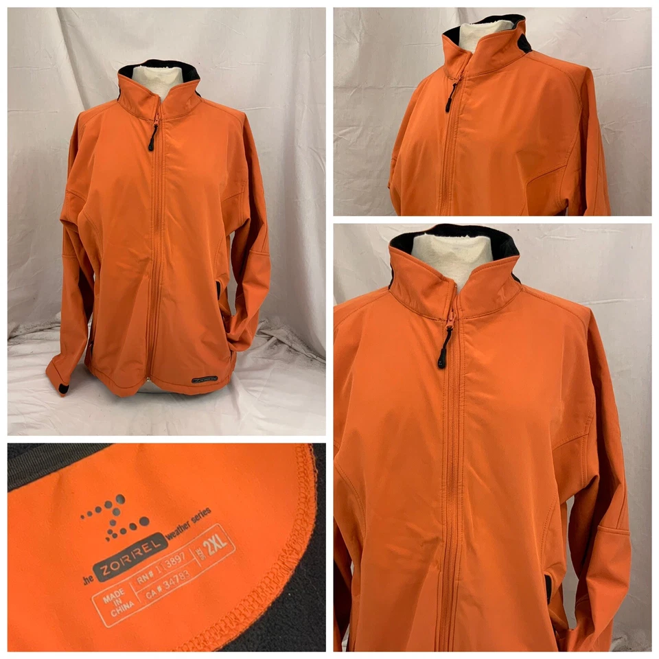 Chaqueta Zorrell Weather Series 2XL Mujer Naranja Poli Cremallera Completa YGI U1-563 Foto 1 de 4