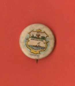 VINTAGE AGRICULTURE COMMENCE TENNESSEE BUTTON - BREWER - Picture 1 of 2
