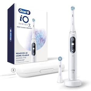 Oral-B Io Deep Clean + Protect Rechargeable Electric Toothbrush, White with a Io - Picture 1 of 12