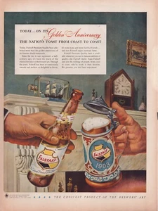 Anuncio impreso Falstaff Beer 1953 página completa revista grande 10,5"x13,5" - Imagen 1 de 1