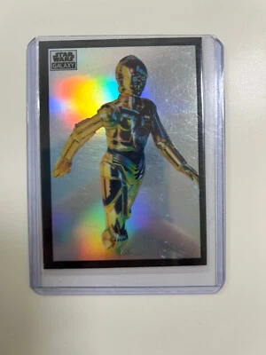 TOPPS STAR WARS GALAXY 2022 C-3PO  REFRACTOR - Image 1 of 2
