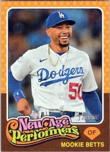 2024 Topps Heritage New Age Performers #NAP23 Mookie Betts Los Angeles Dodgers - Picture 1 of 2