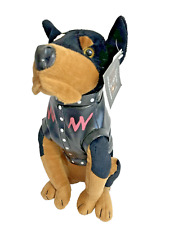 Bad dog Rottweiler Doberman Dog pound Stuffed Animal BOUNCER NEW leather jacket