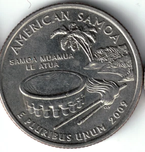 USA - 2009D - Washington ¼ $ - American Samoa - Rare - #19918 - Picture 1 of 2