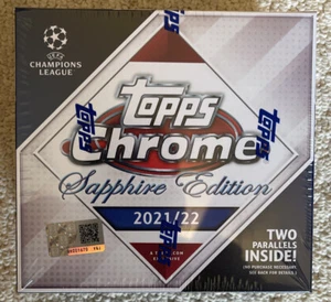 2021-22 Topps Chrome UEFA Champions League Sapphire Edition Box - Sealed! New! - Picture 1 of 1