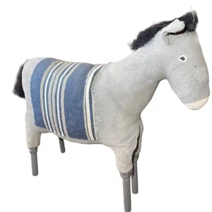 Arte popular primitivo temprano hecho a mano de tela burro exhibición vintage - Imagen 1 de 6