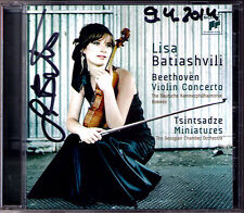 Lisa BATIASHVILI Signiert BEETHOVEN Violin Concerto TSINTSADZE Miniatures CD