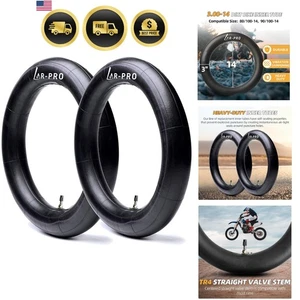 Tubos interiores para moto de cross 3,00-14 ajuste trasero resistente 125cc 140cc paquete de 2 - Imagen 1 de 8