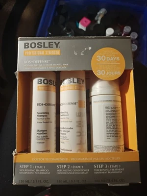 Paquete de 3 champú acondicionador y espesante Bosley normal a fino etiqueta amarilla... Foto 1 de 3