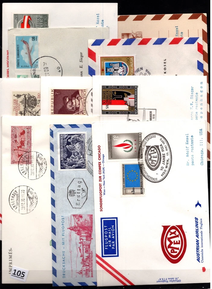 + WHOLESALE - 10 FDC,COVERS - MIX - AVIATION - PLANES - CULTURE - Image 1 of 1