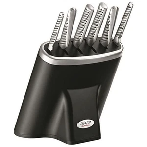 Global - 7 Piece Zeitaku Knife Block Set Black (Made in Japan) - Picture 1 of 2