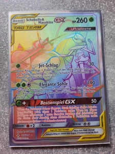 Schabelle & Masskito GX Tag Team Rainbow 215/214 DE Pokemon Karte - Bild 1 von 4