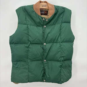 VTG Sears Sportswear Forrest Green Down Filled Puffer Vest Size Large USA MADE - Picture 1 of 7