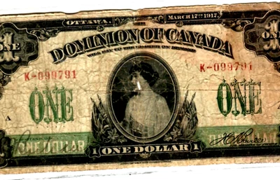$1 "DOMINION OF CANADA" (1917) "DOMINION OF CANADA" (1917)  CANADA!  RARE!!! - Image 1 of 3