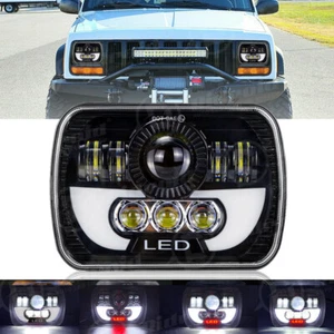 1PCS 7X6 5X7 LED Headlight DRL Hi Lo Sealed Beam For Jeep Cherokee XJ YJ - Picture 1 of 12