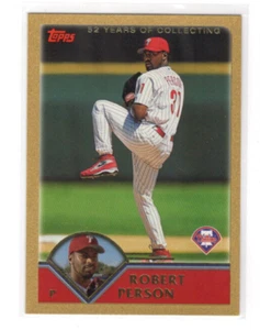 ROBERT PERSON - 2003 Topps Gold Insert #112/2003 / NM+ / Free Ship - Picture 1 of 2
